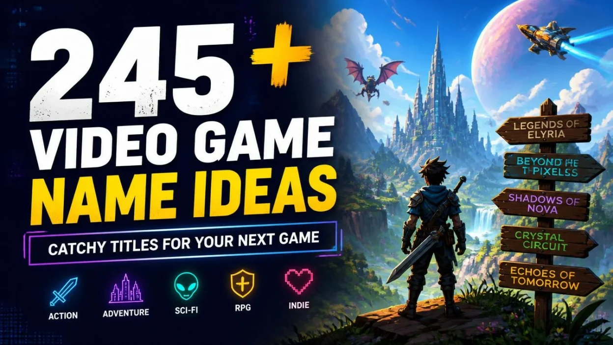 245 + Video Game Name Ideas: Catchy Titles for Your Next Game