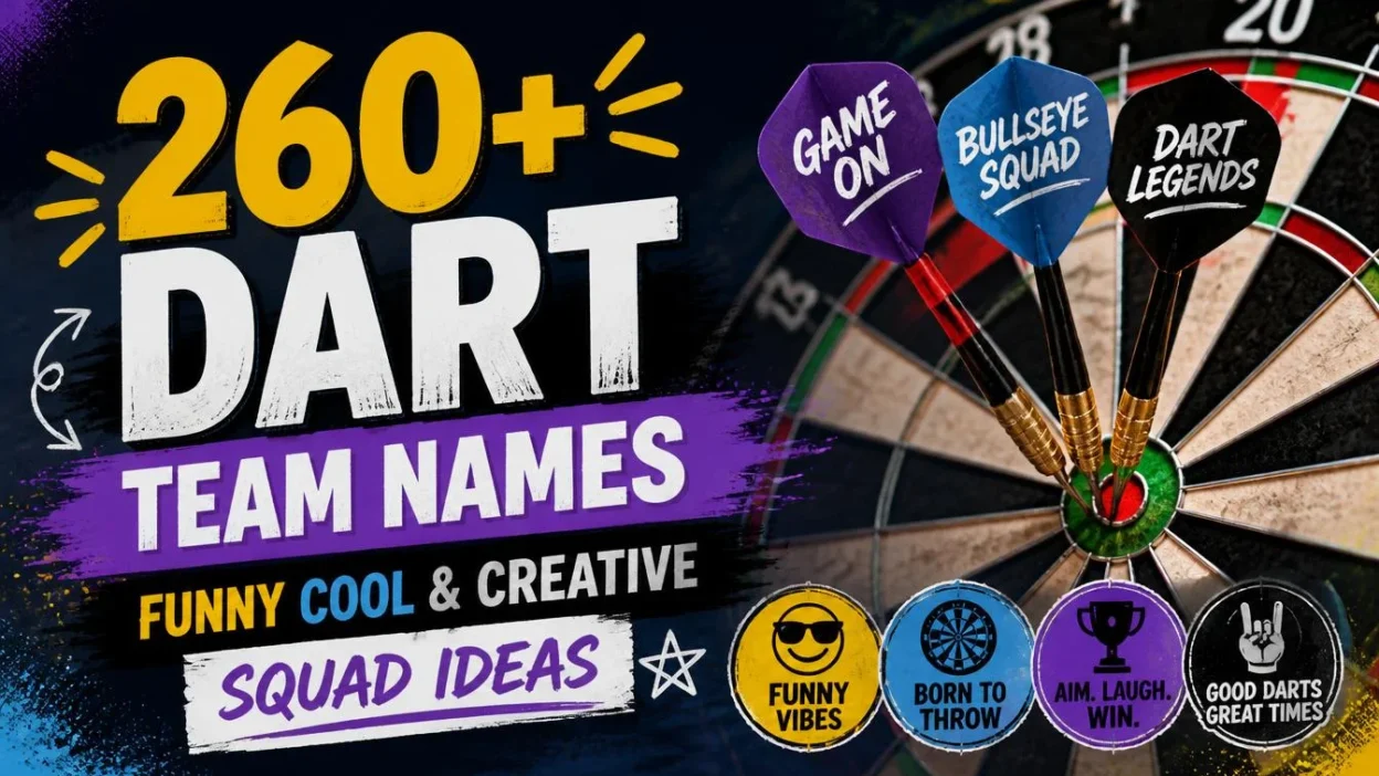 260+ Dart Team Names: Funny Cool & Creative Squad Ideas