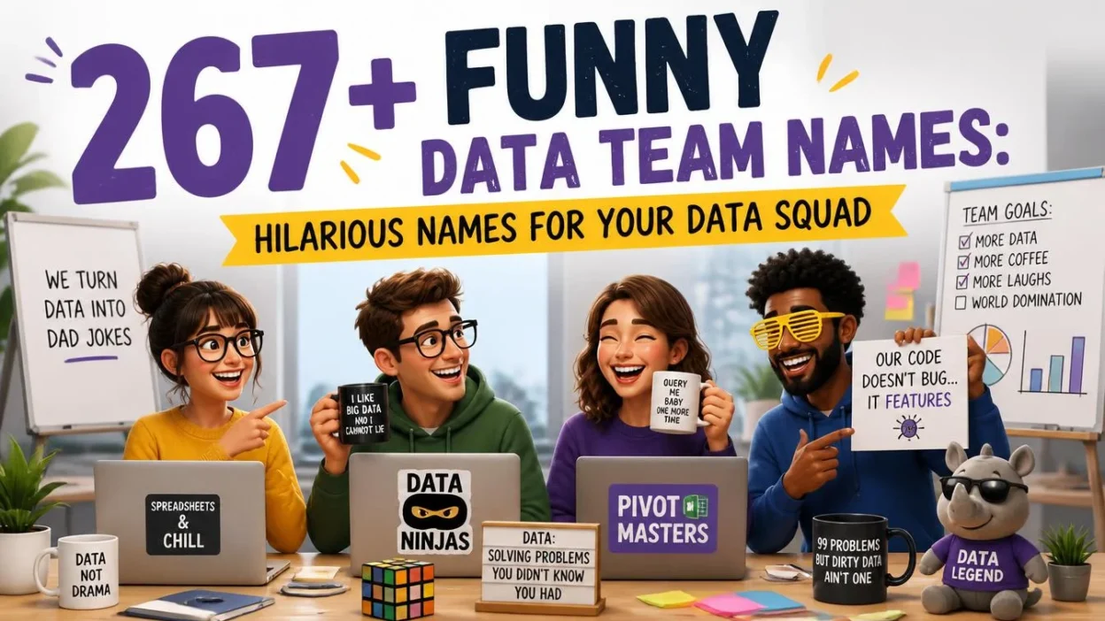 267+ Funny Data Team Names: Hilarious Names for Your Data Squad