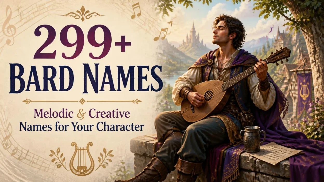 299+ Bard Names: Melodic & Creative Names for Your Character