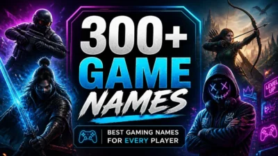 Discover 300+ creative game names with stylish, dark, alpha, sniper, and mythological ideas. Find your perfect gaming name.