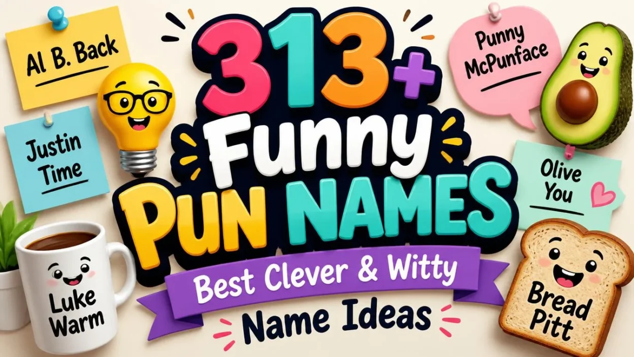 313+ Funny Pun Names: Best Clever & Witty Name Ideas