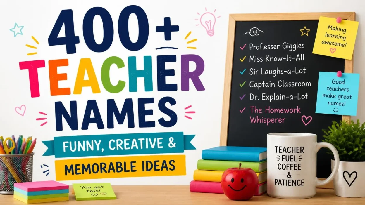 400+ Teacher Names Funny, Creative & Memorable Ideas