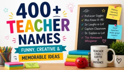 400+ Teacher Names Funny, Creative & Memorable Ideas