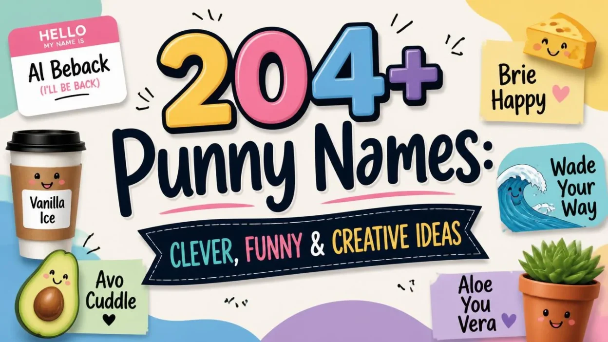 204+ Punny Names: Clever, Funny & Creative Ideas