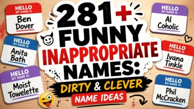 281+ Funny Inappropriate Names: Dirty & Clever Name Ideas