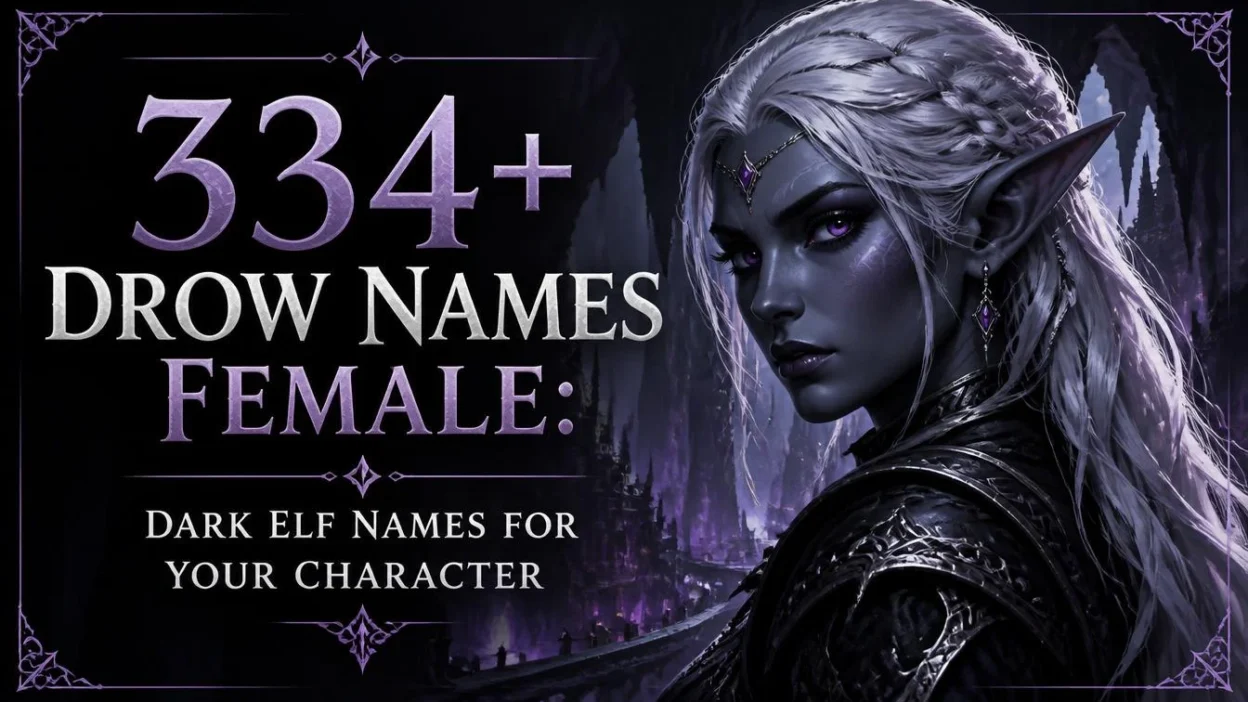 334+ Drow Names Female: Dark Elf Names for Your Character