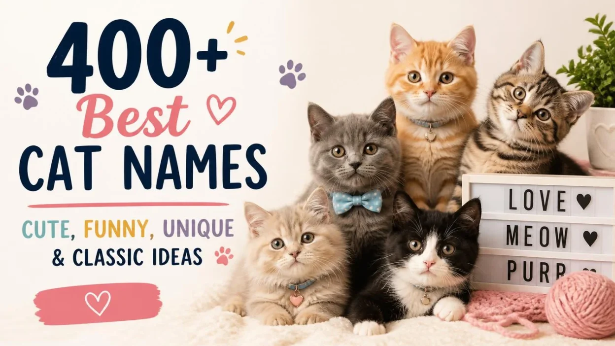 400+ Best Cat Names: Cute, Funny, Unique & Classic Ideas